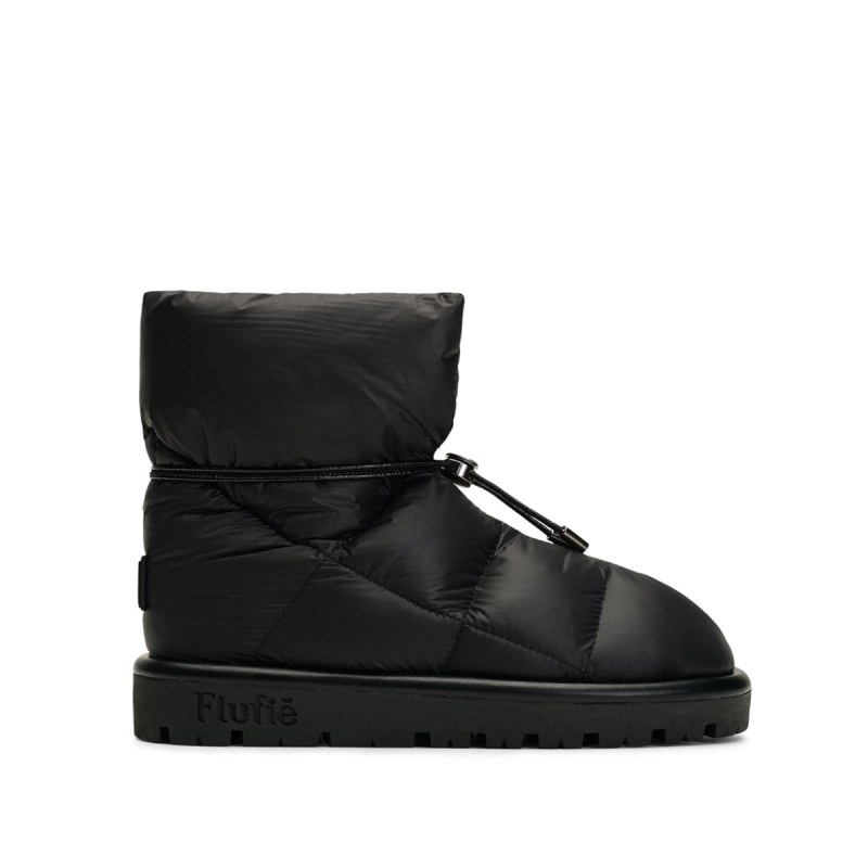Metallic Jet Black Down Boot