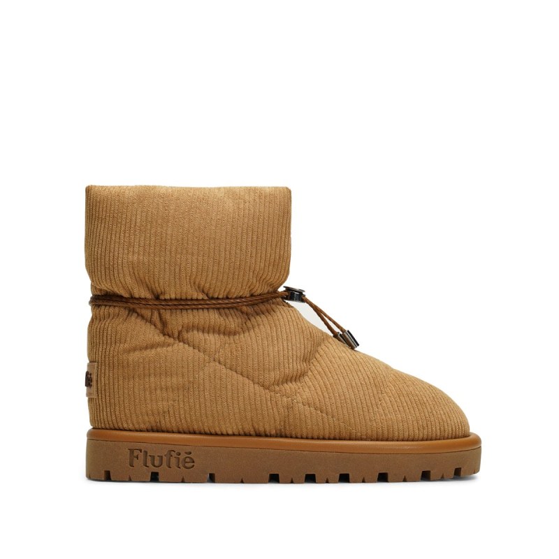 Cord Tan Down Boot