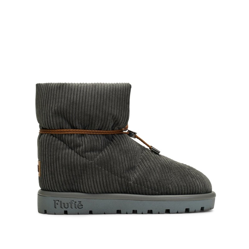 Cord Grey Down Boot