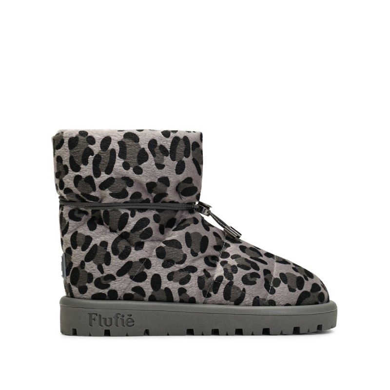 Wild Leopard Grey Down Boot