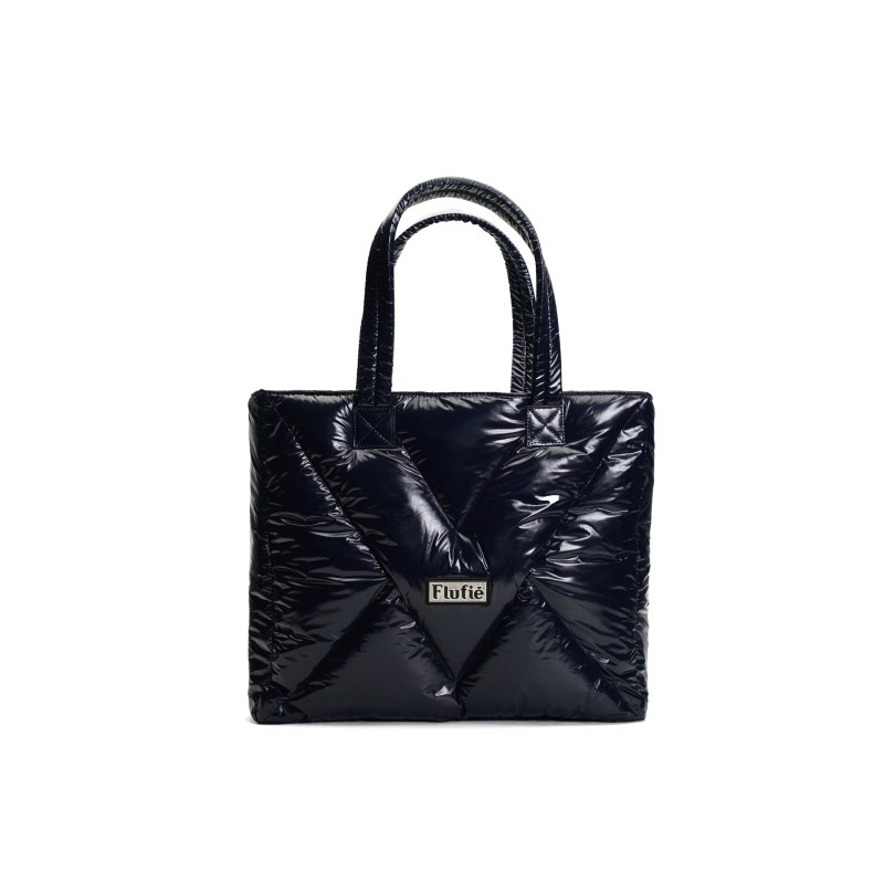 Shopper Bag Navy Blue Shiny