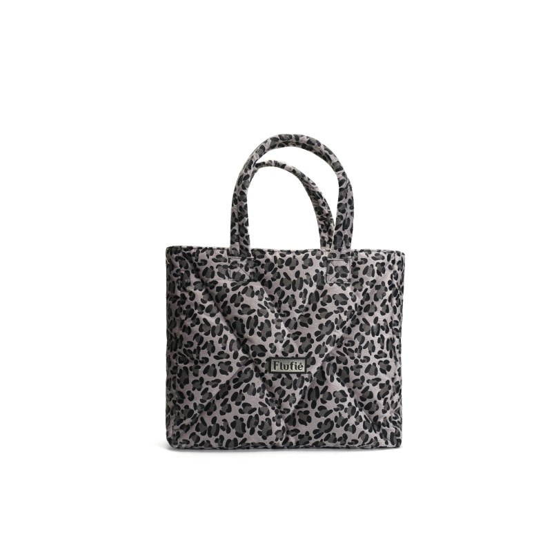 Shopper Bag Leopard Grey Wild