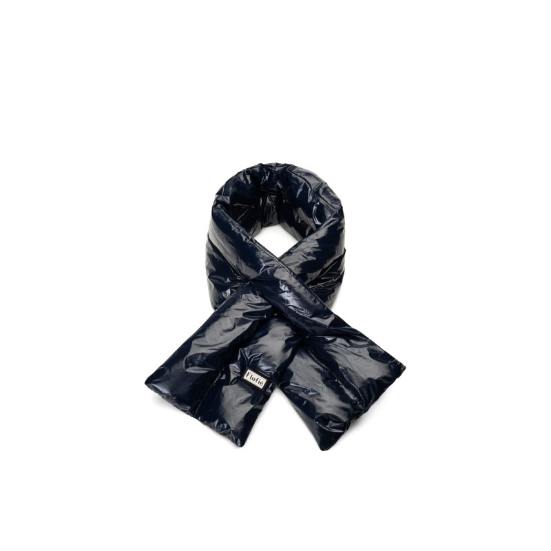 Navy Blue Shiny Pillow Scarf
