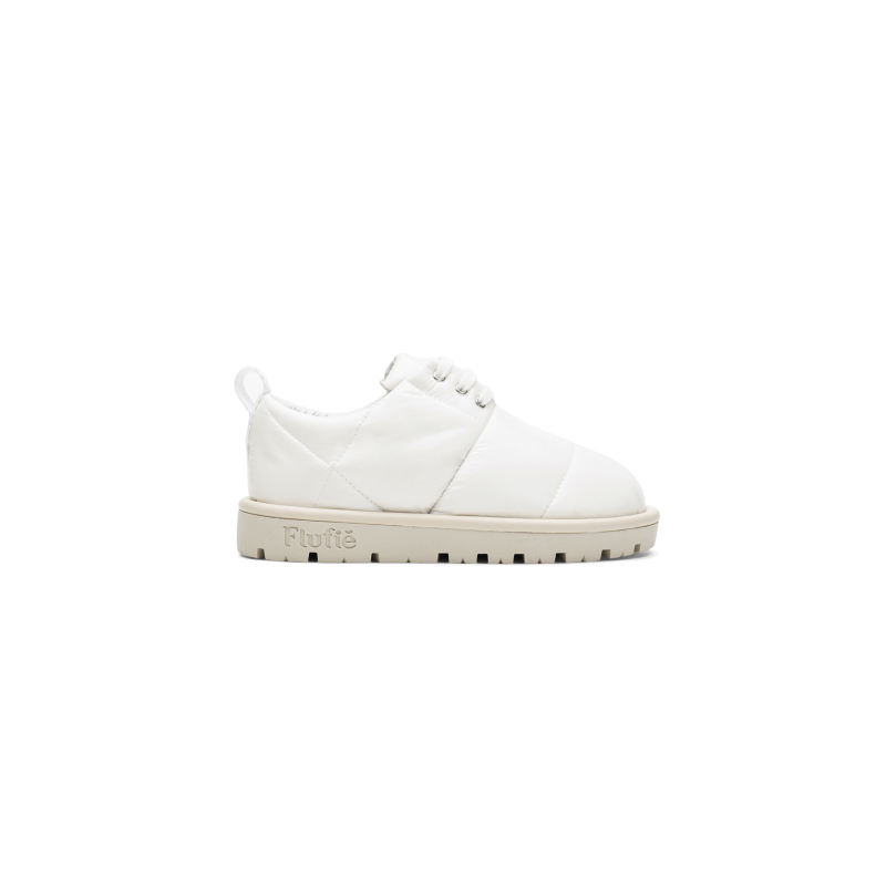 Shiny White Pillow Mini Boot