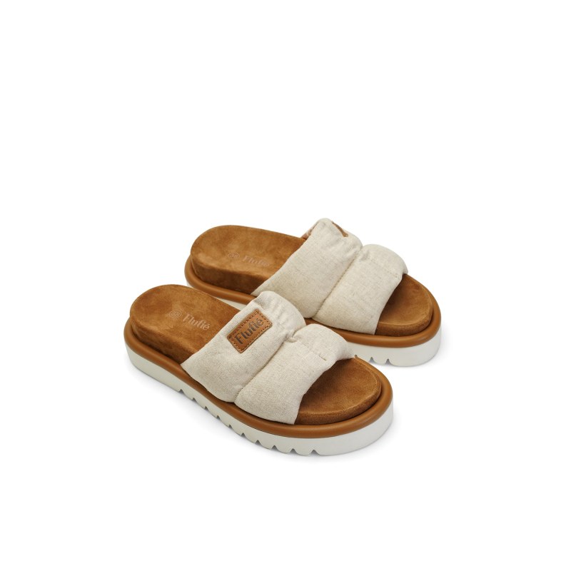 Linen Serie Slipper Natural Beige