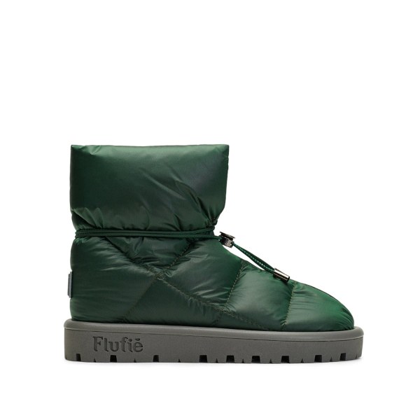 Metallic Green Down Boot